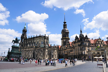 Residenzschloss and Katholische Hofkirche - Dresden,Germany