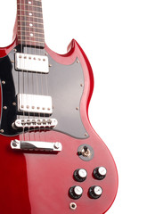 electric guitar isolated on white background