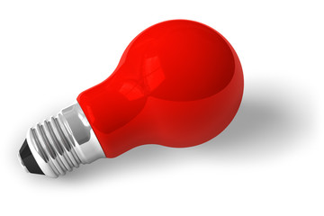 Single red lamp