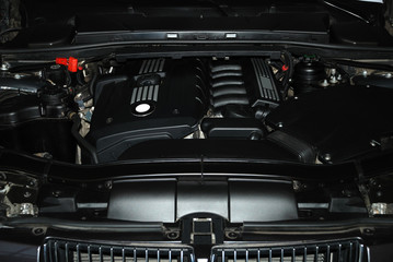 Black engine under the hood