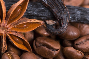 aroma coffe. ingredients.