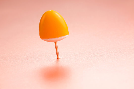 Orange Push Pin