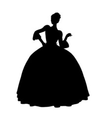 Cinderella Silhouette Illustration