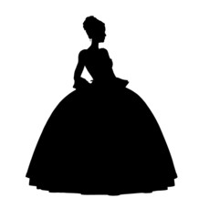 Cinderella Silhouette Illustration