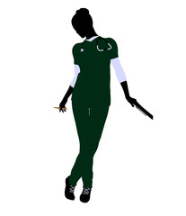 Female Doctor Illustration Silhouette