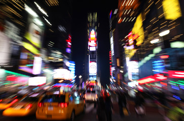 The times square at night