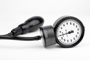 Manometer for blood pressure on white
