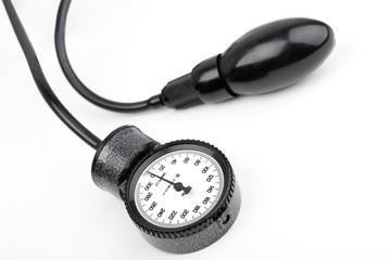 Manometer for blood pressure on white