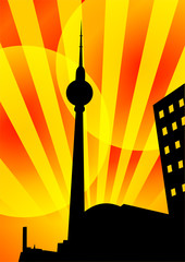 Silhouette Berliner Fernsehturm © TJ_Design