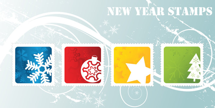 new year stamps