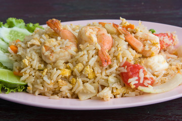Fried rice with seafood