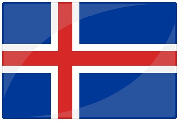drapeau glassy islande iceland flag