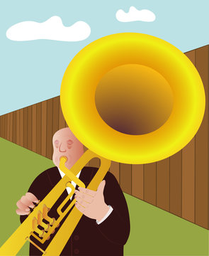 trumpeter - vector