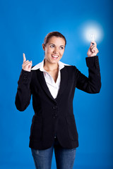 Bussinesswoman having an idea