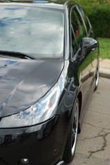 Obraz premium gray tuned sports car side