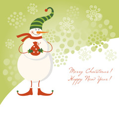 funny christmas snowman