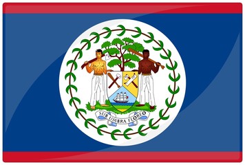 Obraz premium drapeau glassy belize flag