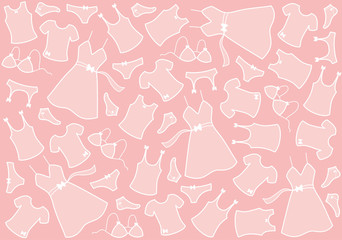 Lady's wear and linen background
