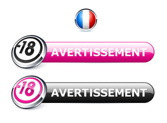 icône internet avertissement site interdit aux moins de 18 ans