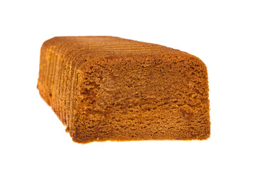 Fruit-cake isolated on a white.
