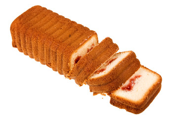 Fruit-cake isolated on a white.