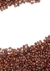 Brown roasted coffee beans