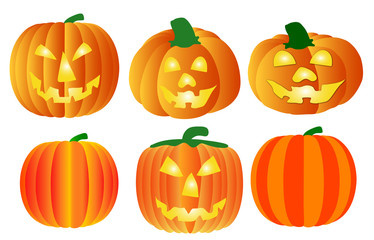 Set Halloween Kürbisse