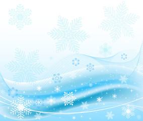 Abstract blue winter background vector