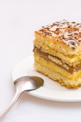 Piece of cake on a white background
