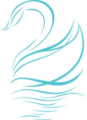 Obraz premium Hand drawn swan