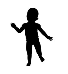 Fototapeta na wymiar Baby Illustration Silhouette