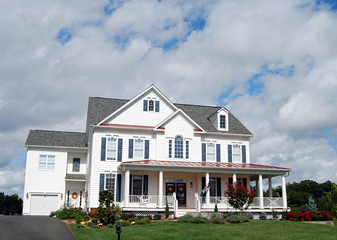White Dramatic House Perspective