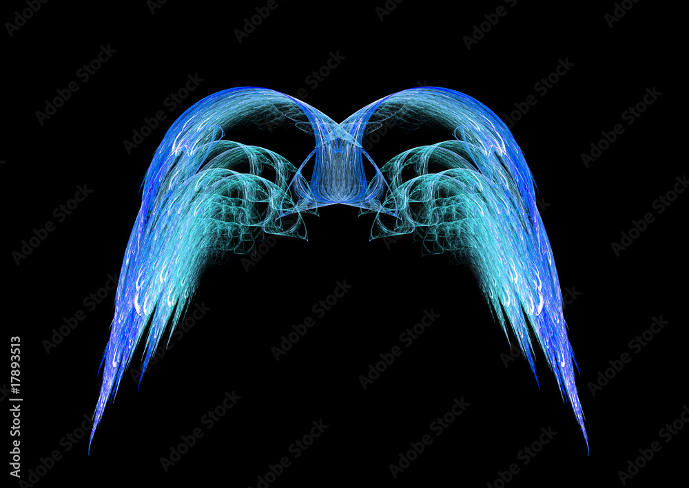 Wall mural Blue Angel Wings