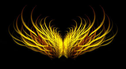 Fiery Mythical Angel Wings