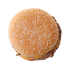 Tasty hamburger isolated on white background