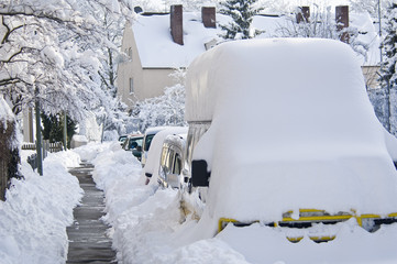 Schneechaos in der Stadt