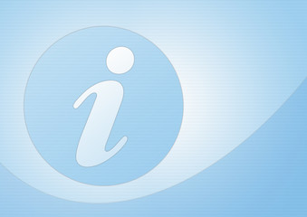information symbol on blue background