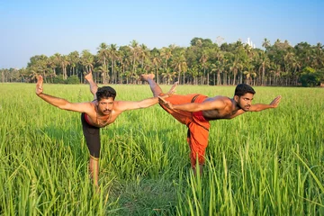Keuken foto achterwand Vechtsport Kalarippayat, indian ancient martial art of Kerala