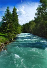 Abwaschbare Fototapete Fluss Bergfluss Kucherla 2