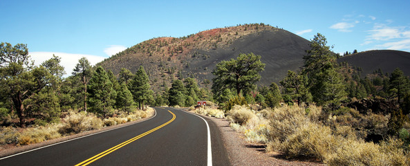 A Road to Sunset Crater Volcano National Monument - 17904761