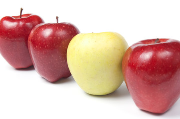 Be different - red and yellow apples