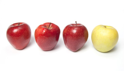 Be different - red and yellow apples