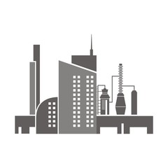 Obraz premium Vector Industrial Building Illustration