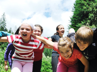 Obraz premium child group outdoor