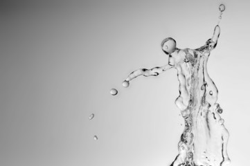 beautiful  water splash freeze