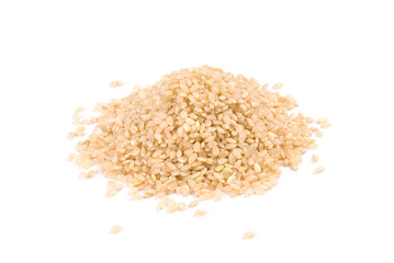Isolated stack brown rice