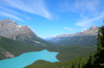 Fototapeta na wymiar Canadian Rockies Bow Summit valley