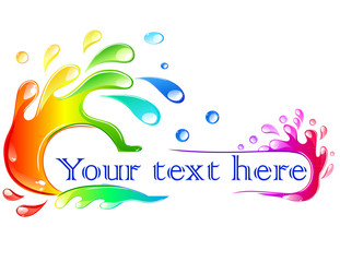 multicolored banner splash