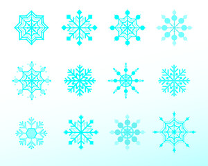 set of snowflake / vector illustration