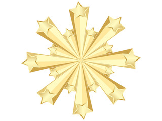 golden stars vector illustration